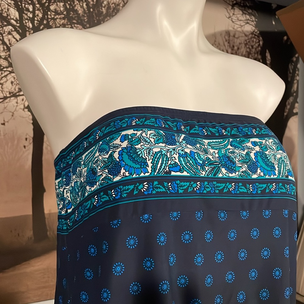 MICHAEL Kors Navy and Teal Swim Top - L - Picture 2 of 6